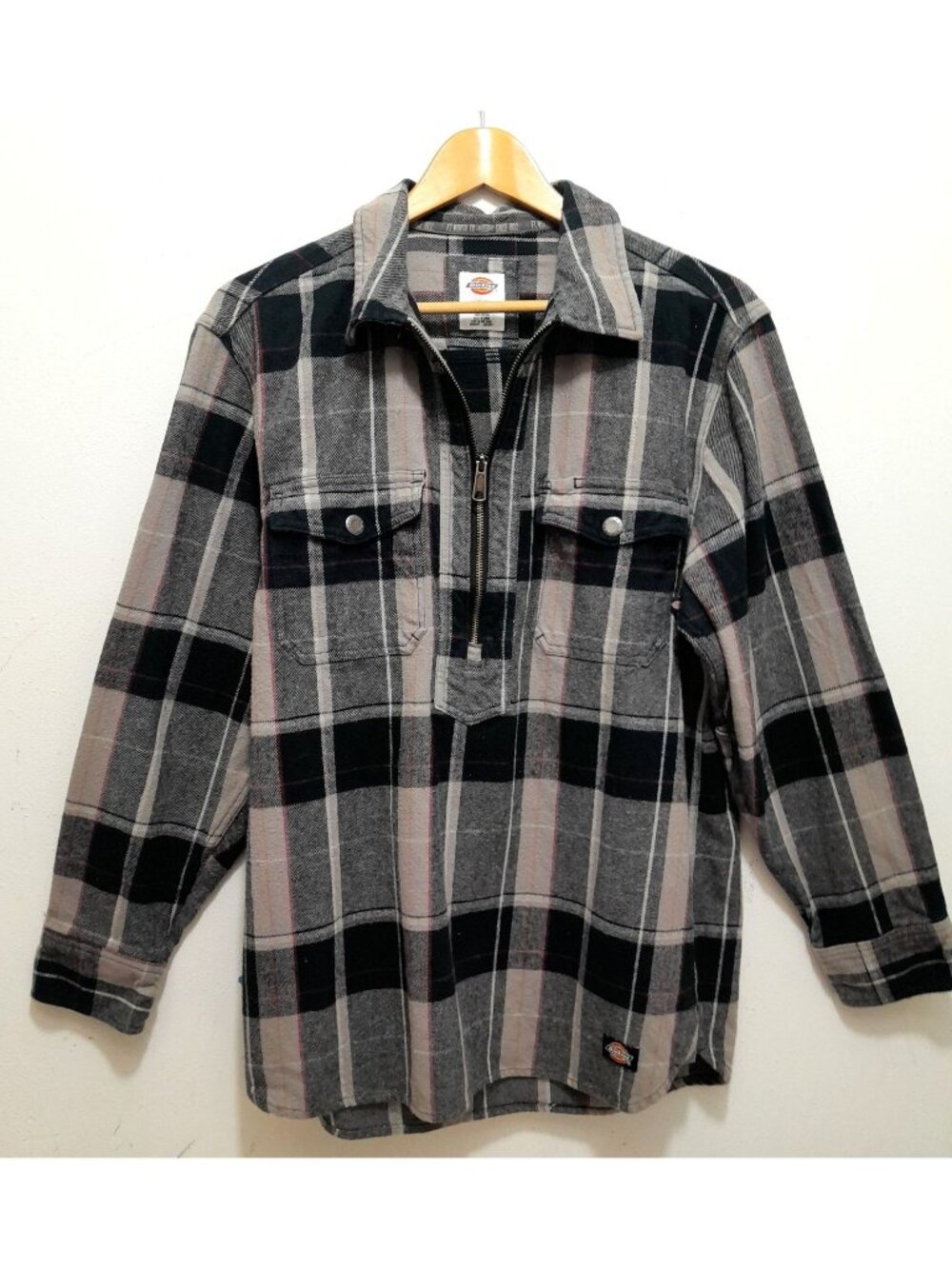 Dickies Yarn Dyed Flannel Shacket Jacket Heavyweight Chore Outdoor Lumberjack M